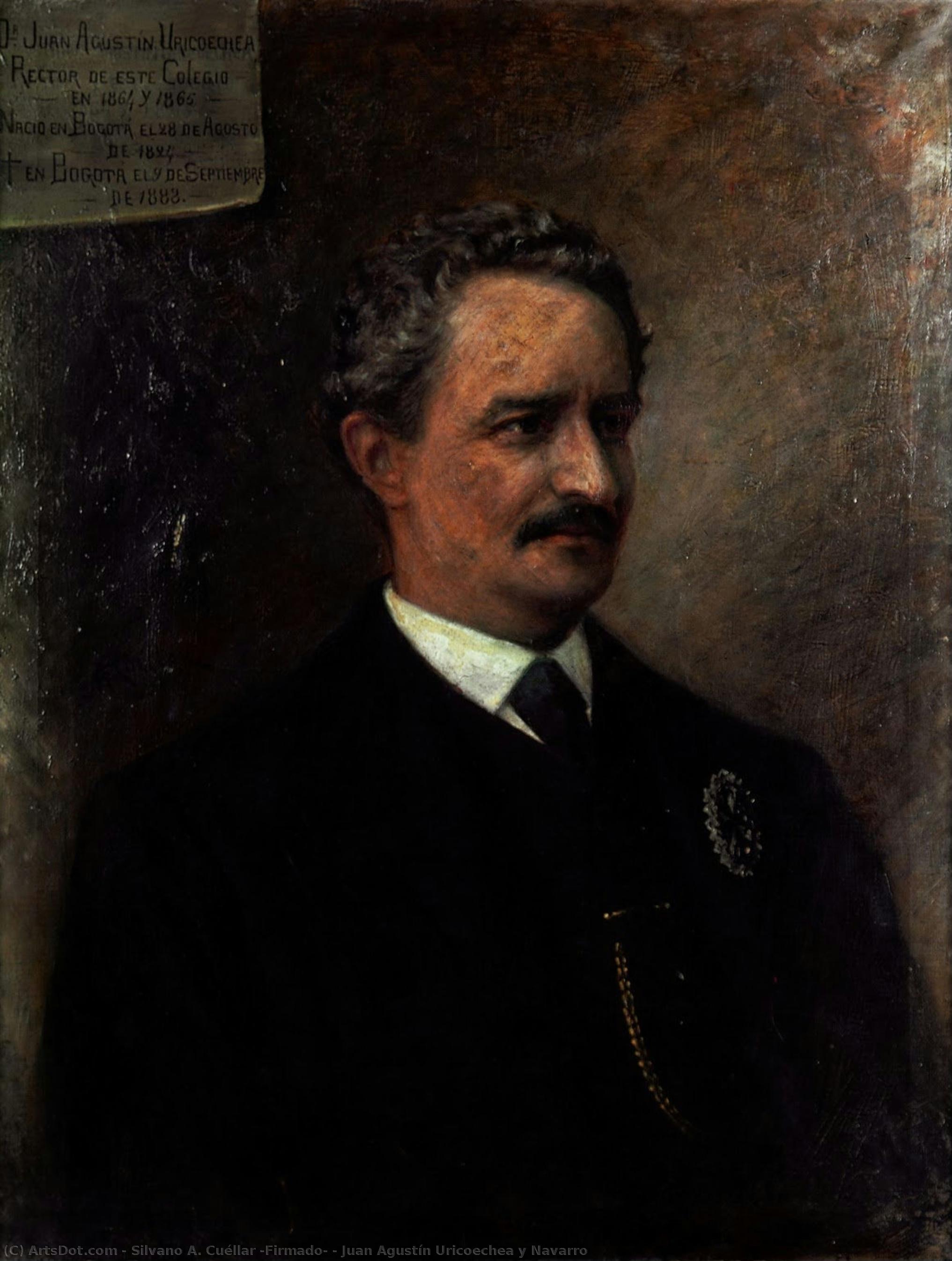 Juan Agustín Uricoechea Y Navarro — Silvano A. Cuéllar (firmado)