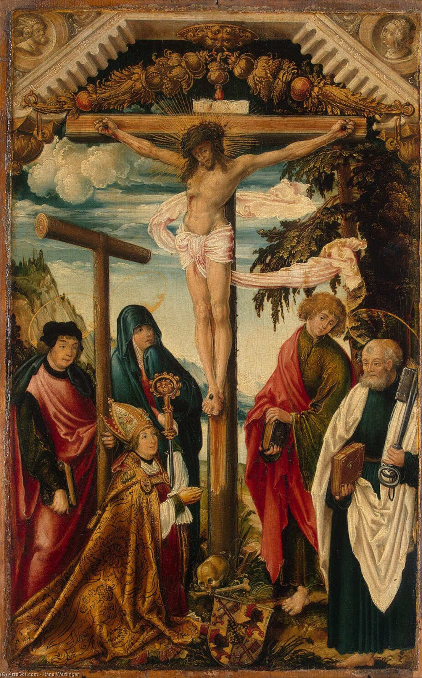 Križanje Sa Svetcima I Davajem — Hans Wertinger