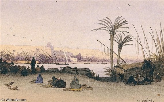 Caravan In The Sunset — Charles Théodore Frère Dit Frère Bey