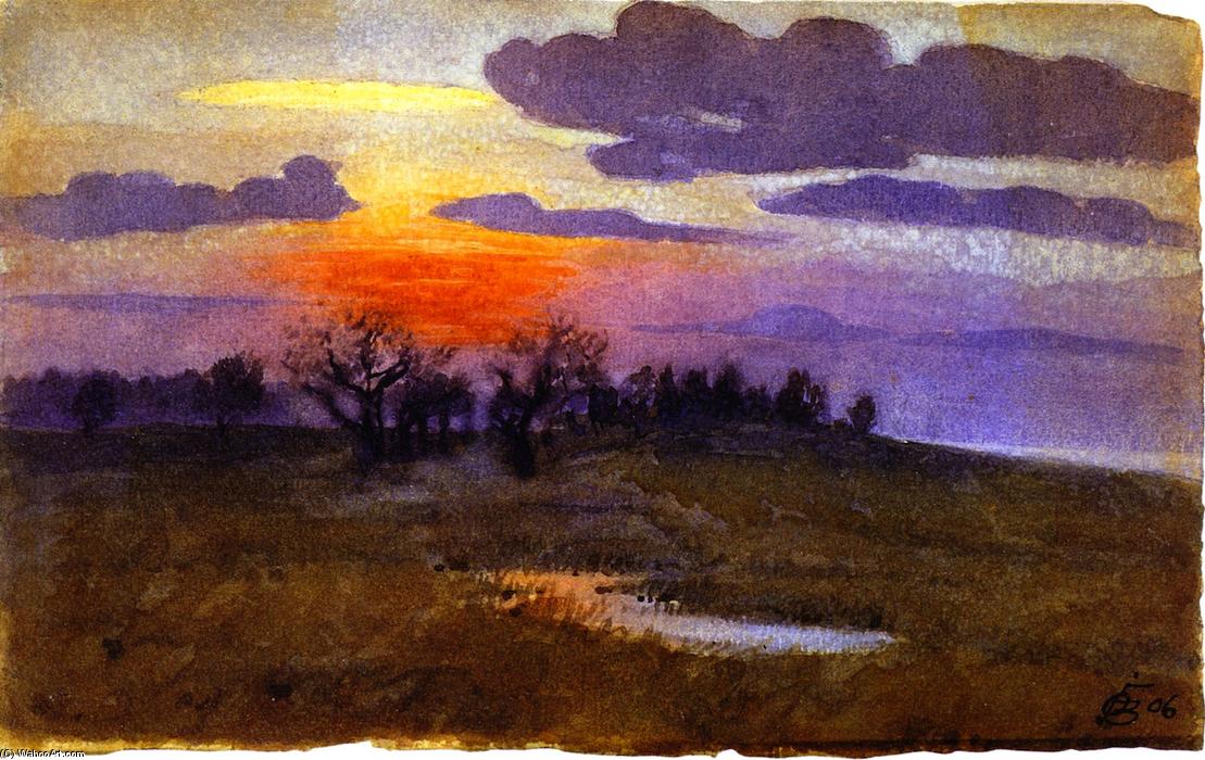 Landscape, Sunset — Oskar Blumner
