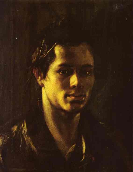 Self-portrait With Brushes — Orest Adamovich Kiprensky