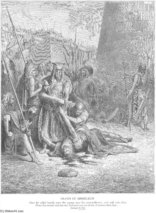 The Death Of Abimelech — Paul Gustave Doré