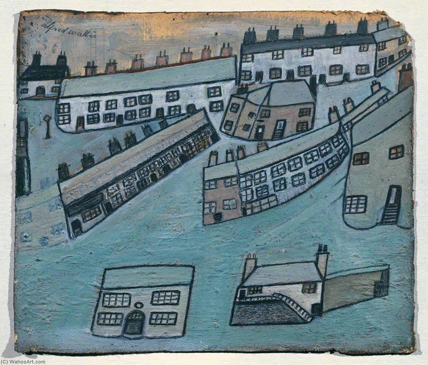 Houses At St Ives, Cornwall — Alfred Wallis