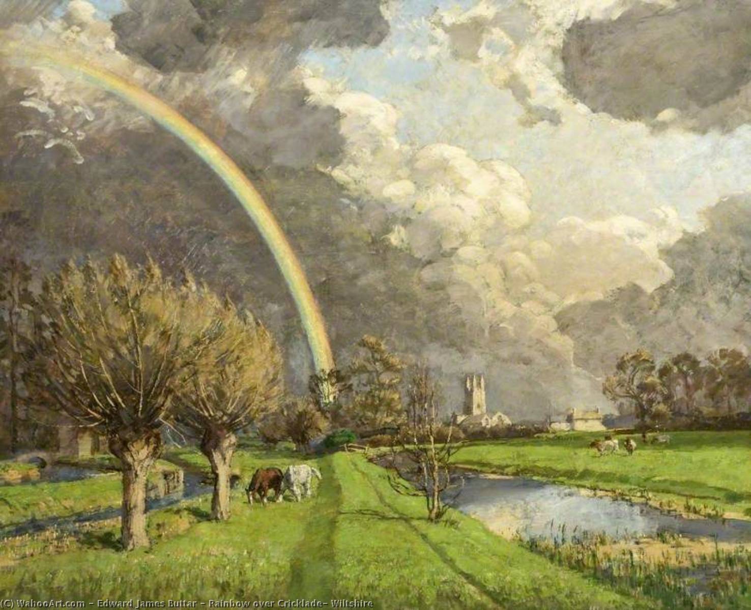 Rainbow Over Cricklade, Wiltshire — Edward James Buttar