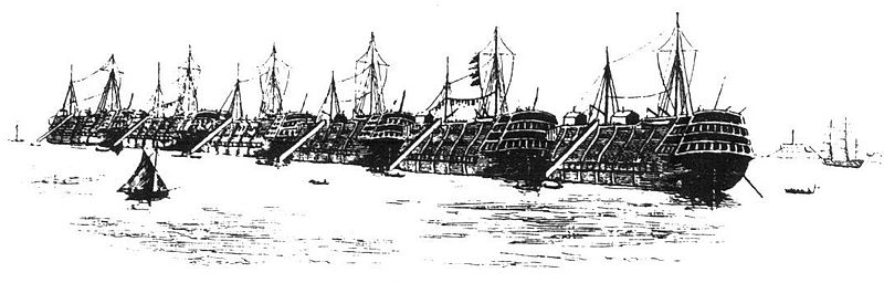 Pontons Anglais Dessines Par Garnerais — Ambroise Louis Garneray