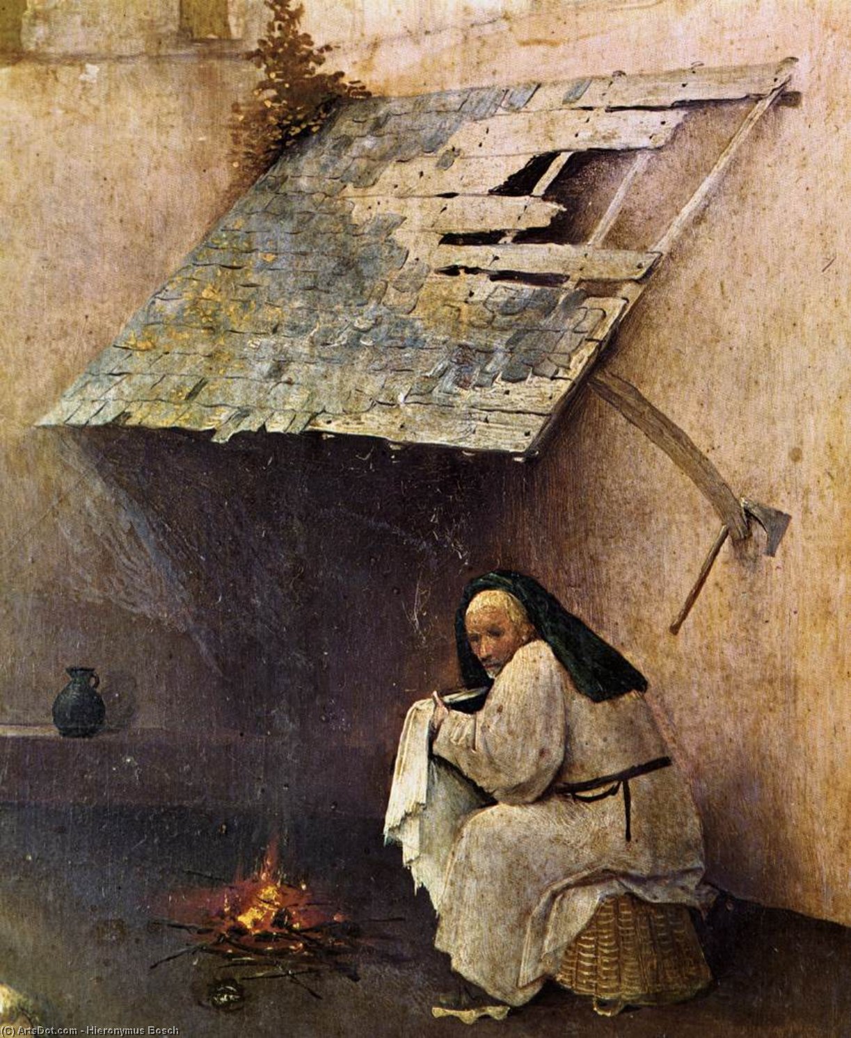 St Peter With The Donor (detail) — Hieronymus Bosch