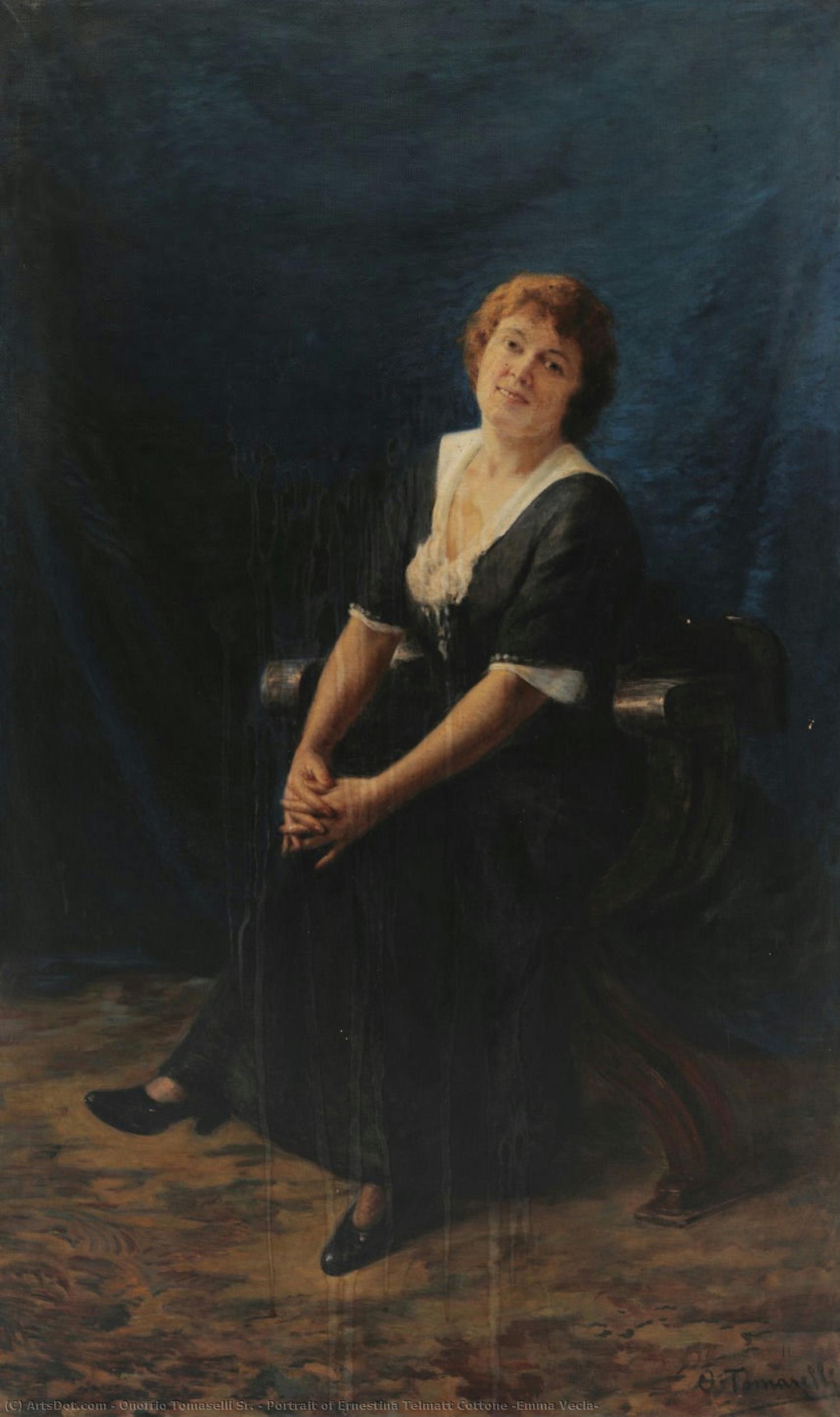 Portrait Of Ernestina Telmatt Cottone (emma Vecla) — Onofrio Tomaselli Sr.