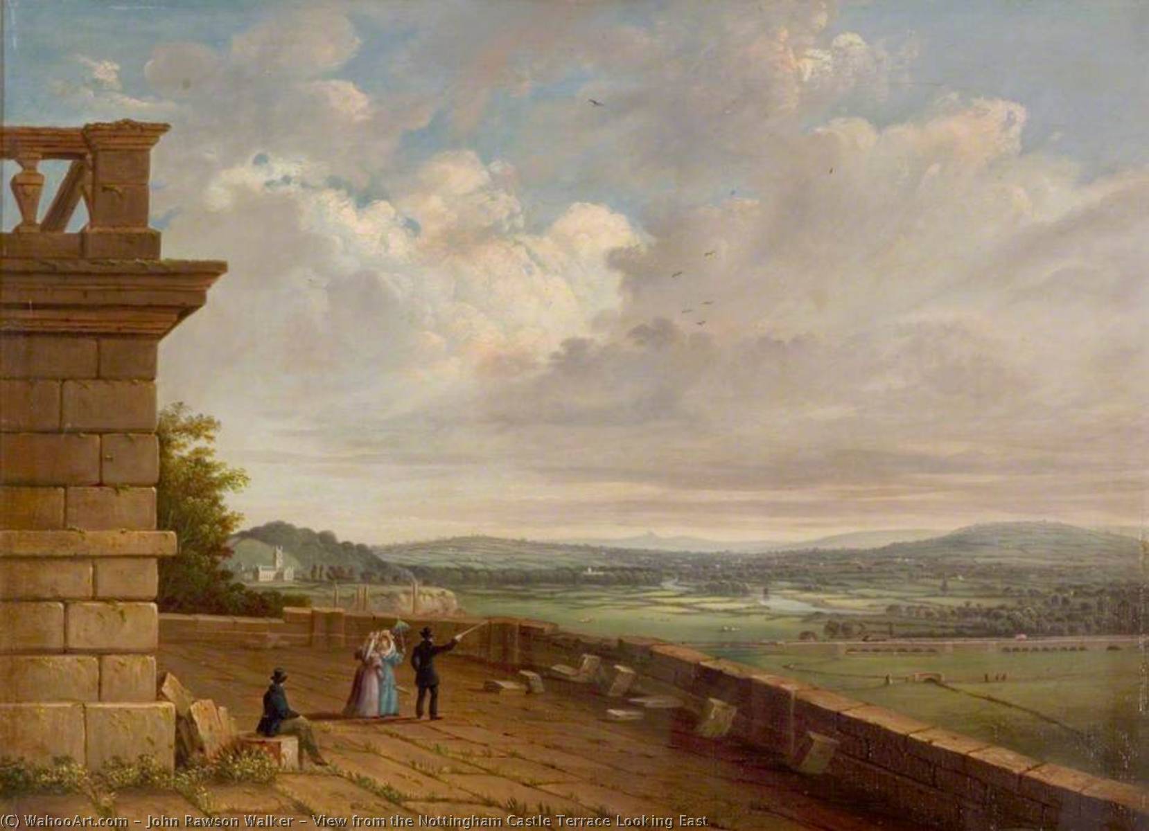 View From The Nottingham Castle Terrace Looking East — John Rawson Walker