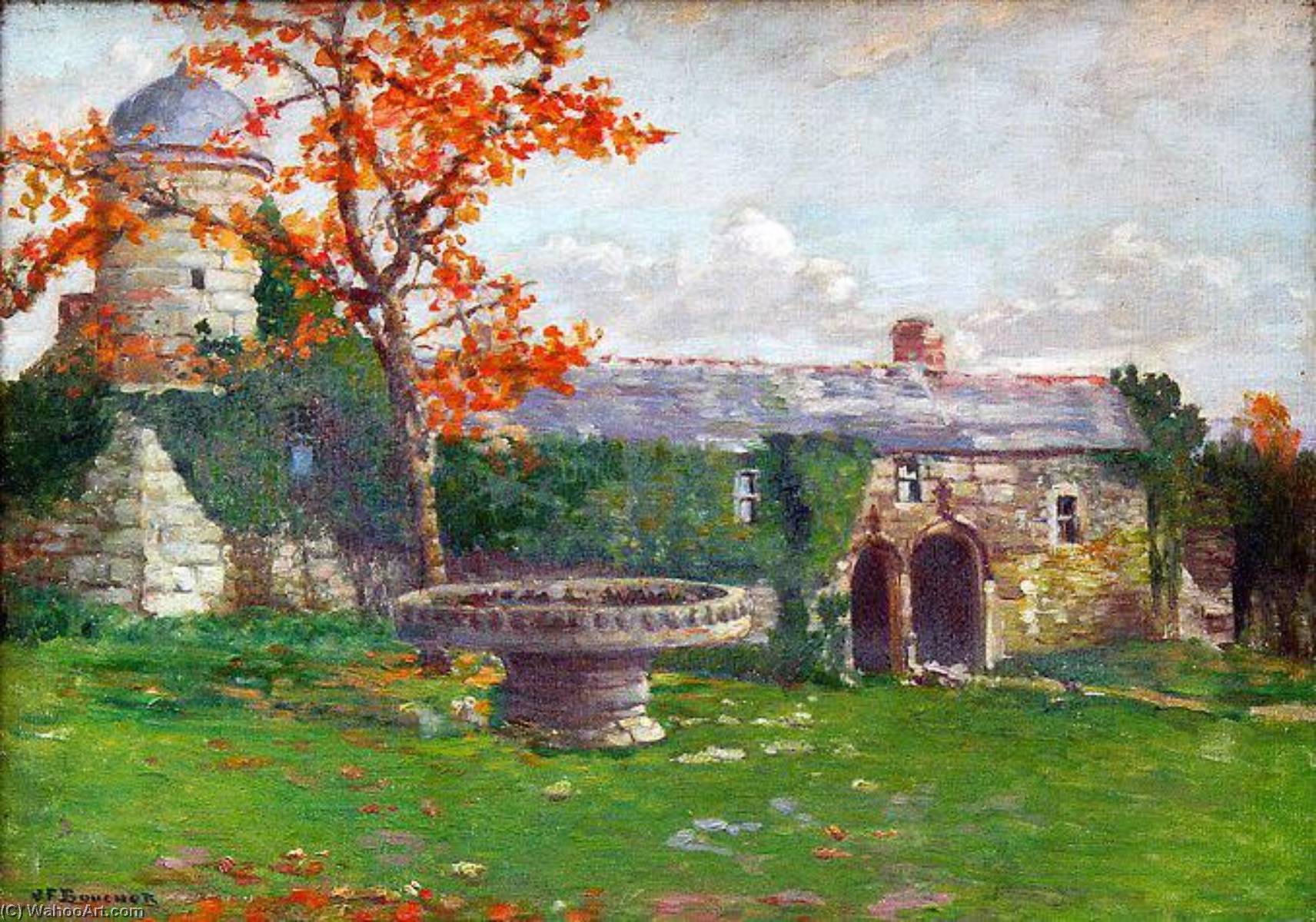 Le Vieux Manoir Près D'helgoat En Bretagne (titre Inscrit) — Joseph-félix Bouchor