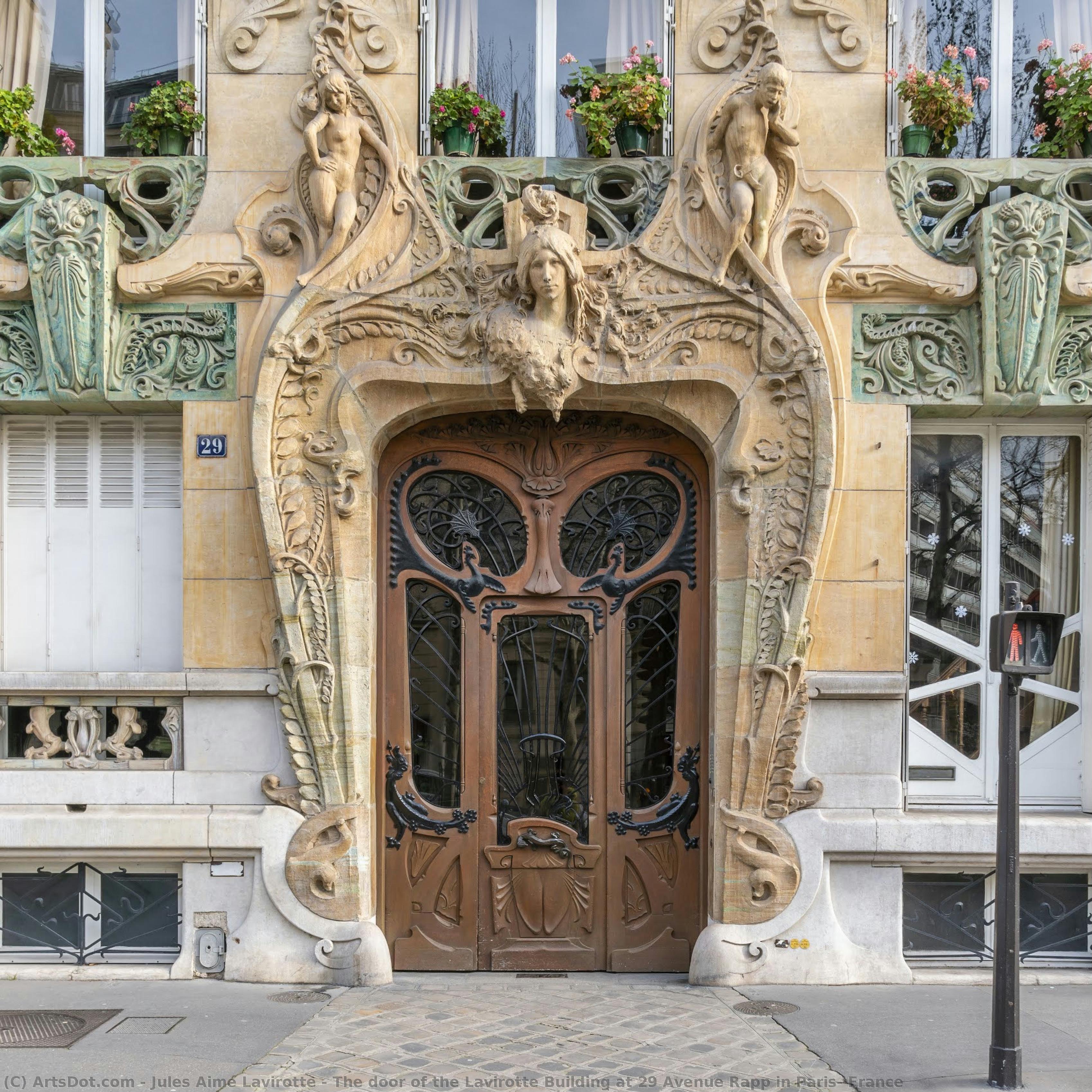 The Door Of The Lavirotte Building At 29 Avenue Rapp In Paris, France — Jules Aimé Lavirotte