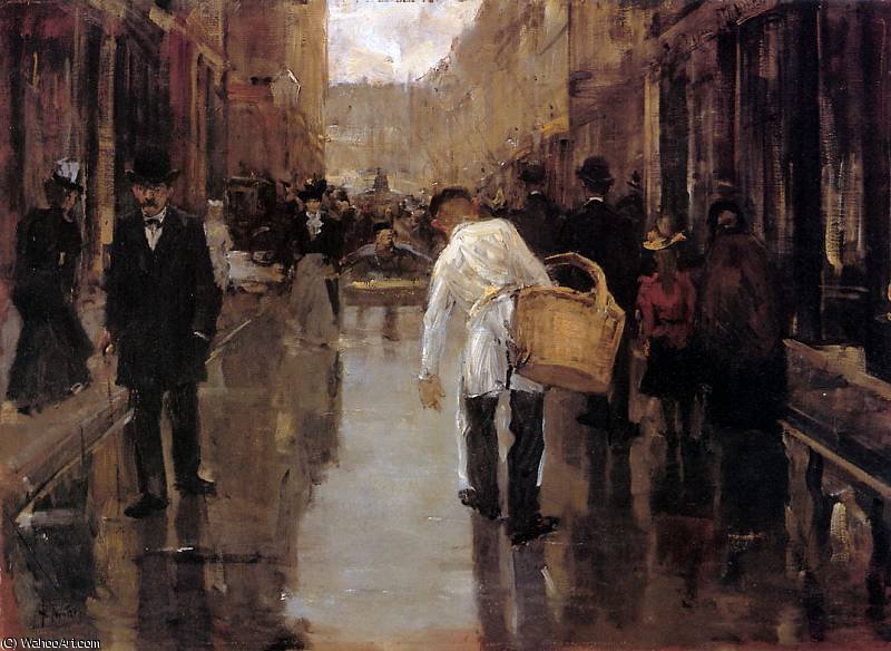Floris Butchers Boy In Street Den Haag Sun — Pieter Florentius Nicolaas Jacobus Arntzenius