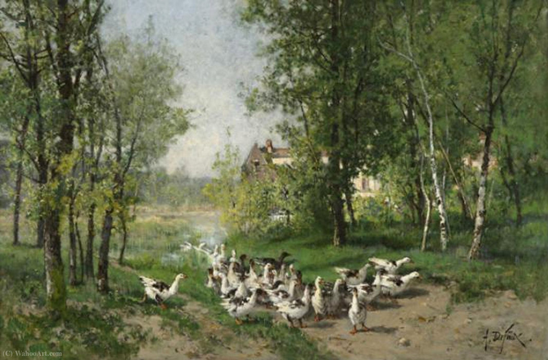 Flock Of Geese At Montigny-sur-loing — Alexandre Defaux