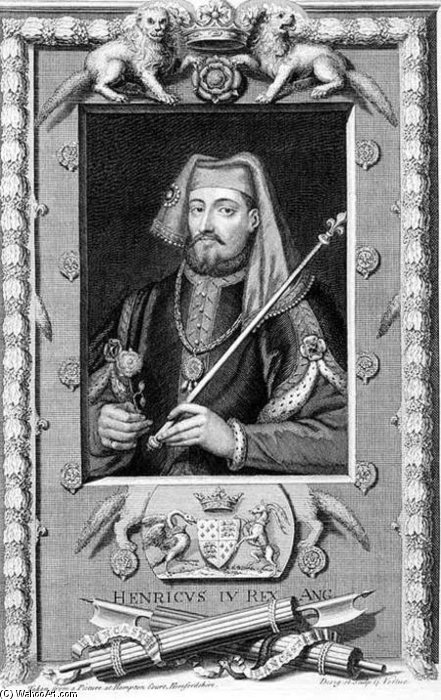 Henry Iv King Of England From 1399, After A Painting In Hampton Court, Engraved By The A — George Vertue