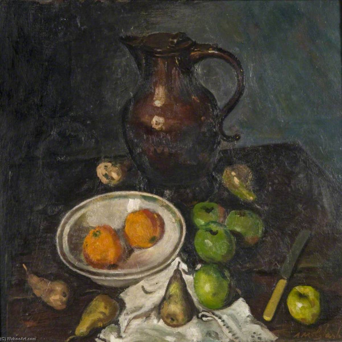 Still Life With A Copper Jug — Archibald A Mcglashan