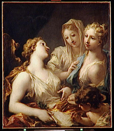 La Peinture Et Le Dessin Faisant L'education De L'amour — Giovanni Antonio Pellegrini