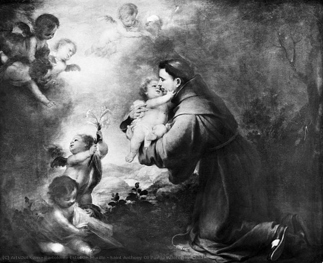 Saint Anthony Of Padua Adore The Child — Bartolomé Esteban Murillo