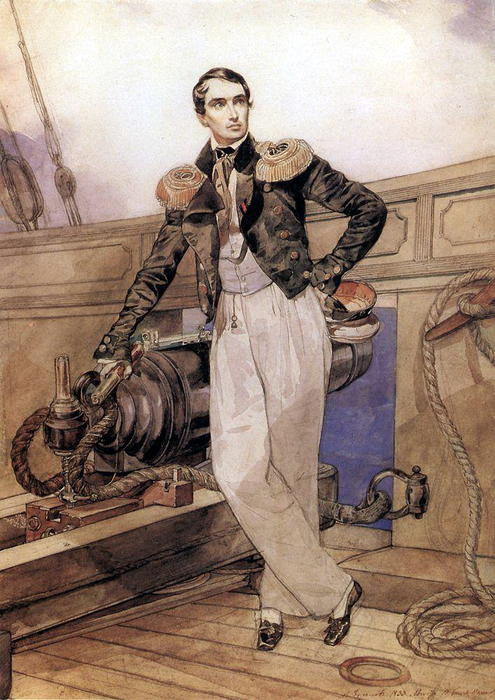 Portrait Of V. A. Kornilov On Board The Brig Themistocles — Karl Pavlovich Bryullov