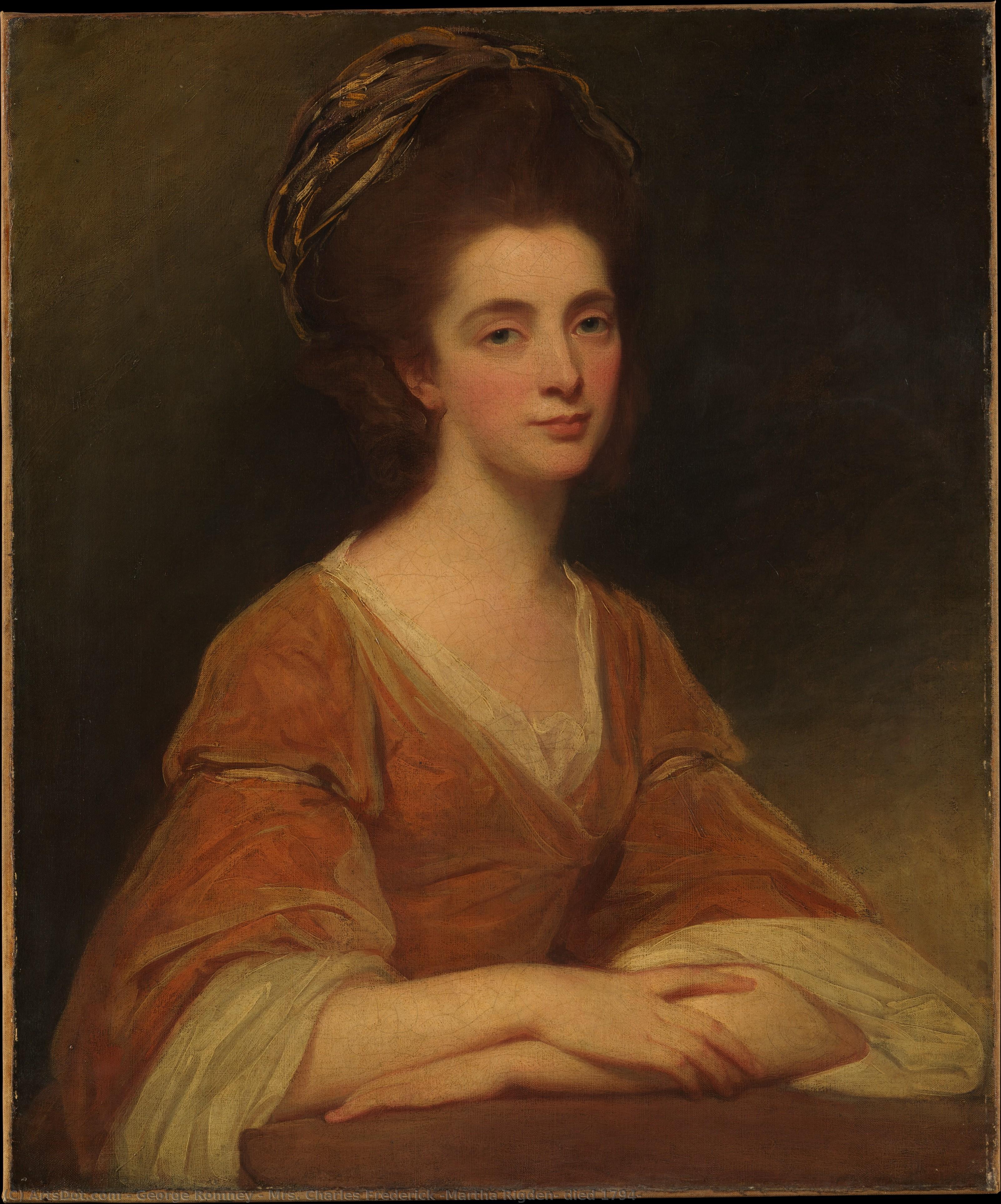 Mrs. Charles Frederick (martha Rigden, Died 1794) — George Romney