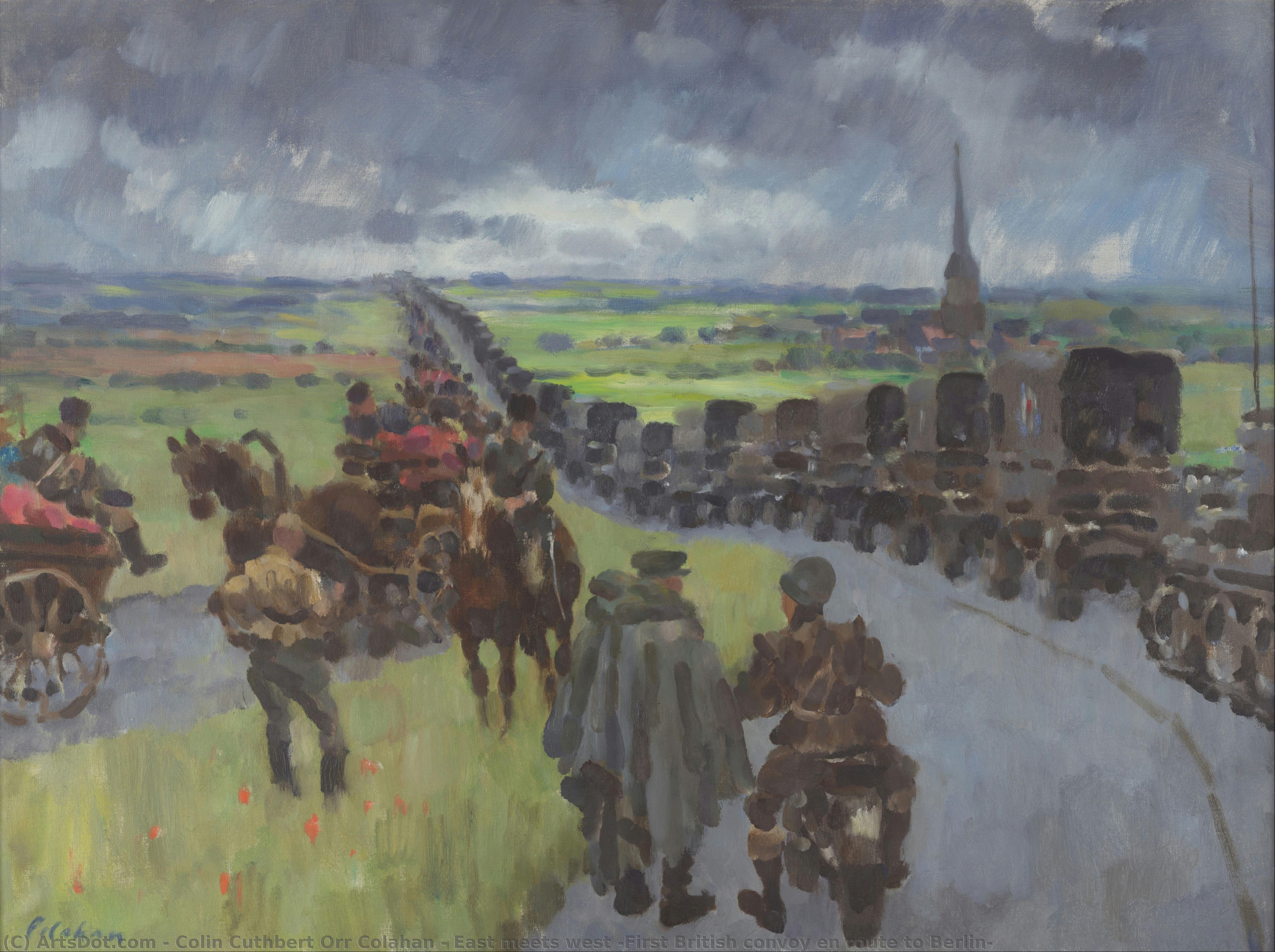 East Meets West (first British Convoy En Route To Berlin) — Colin Cuthbert Orr Colahan