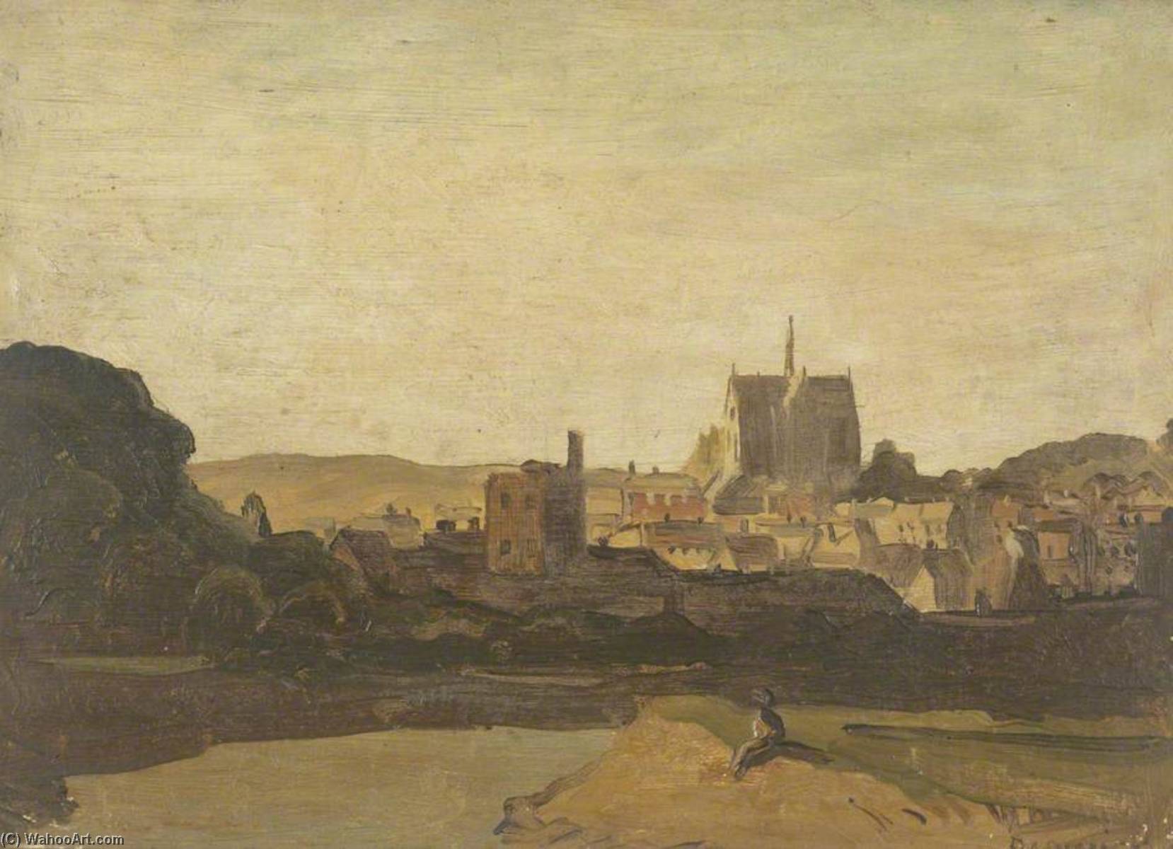 Village By A River (arundel, Sussex) — Philip Hugh Padwick