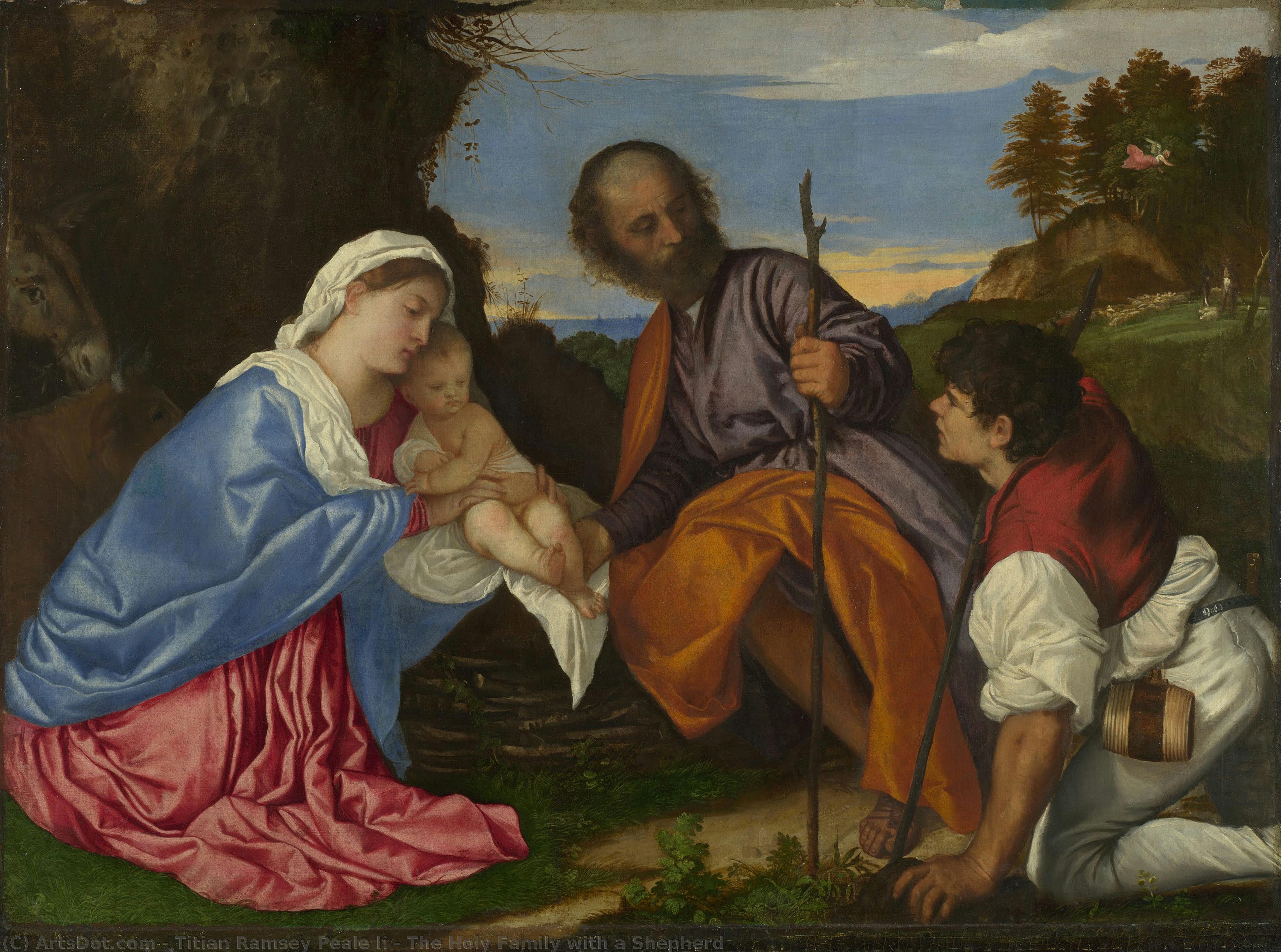 The Holy Family With A Shepherd — Titian Ramsay Peale Ii