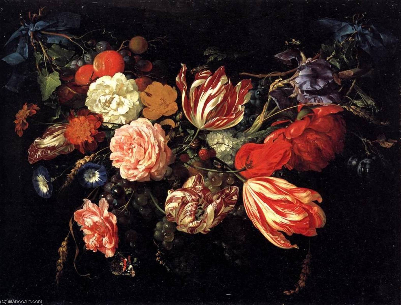 Festoon With Flowers And Fruit — Jan Davidszoon De Heem