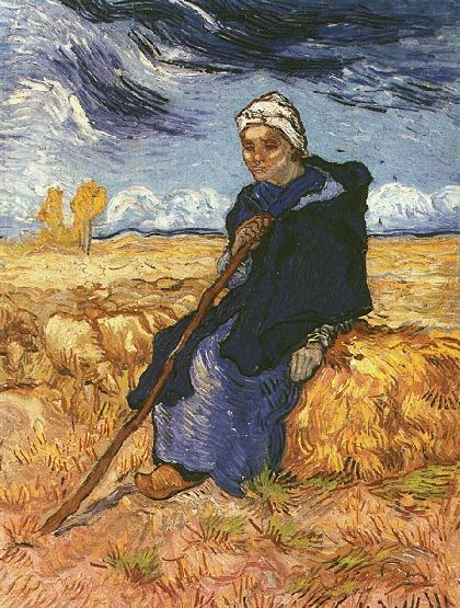 Shepherdess, The After Millet — Vincent Willem Van Gogh