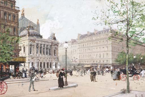 The Opera Square View From The Boulevard Des Capucines, Paris — Dit Luigi Loir Aloys François Joseph Loir