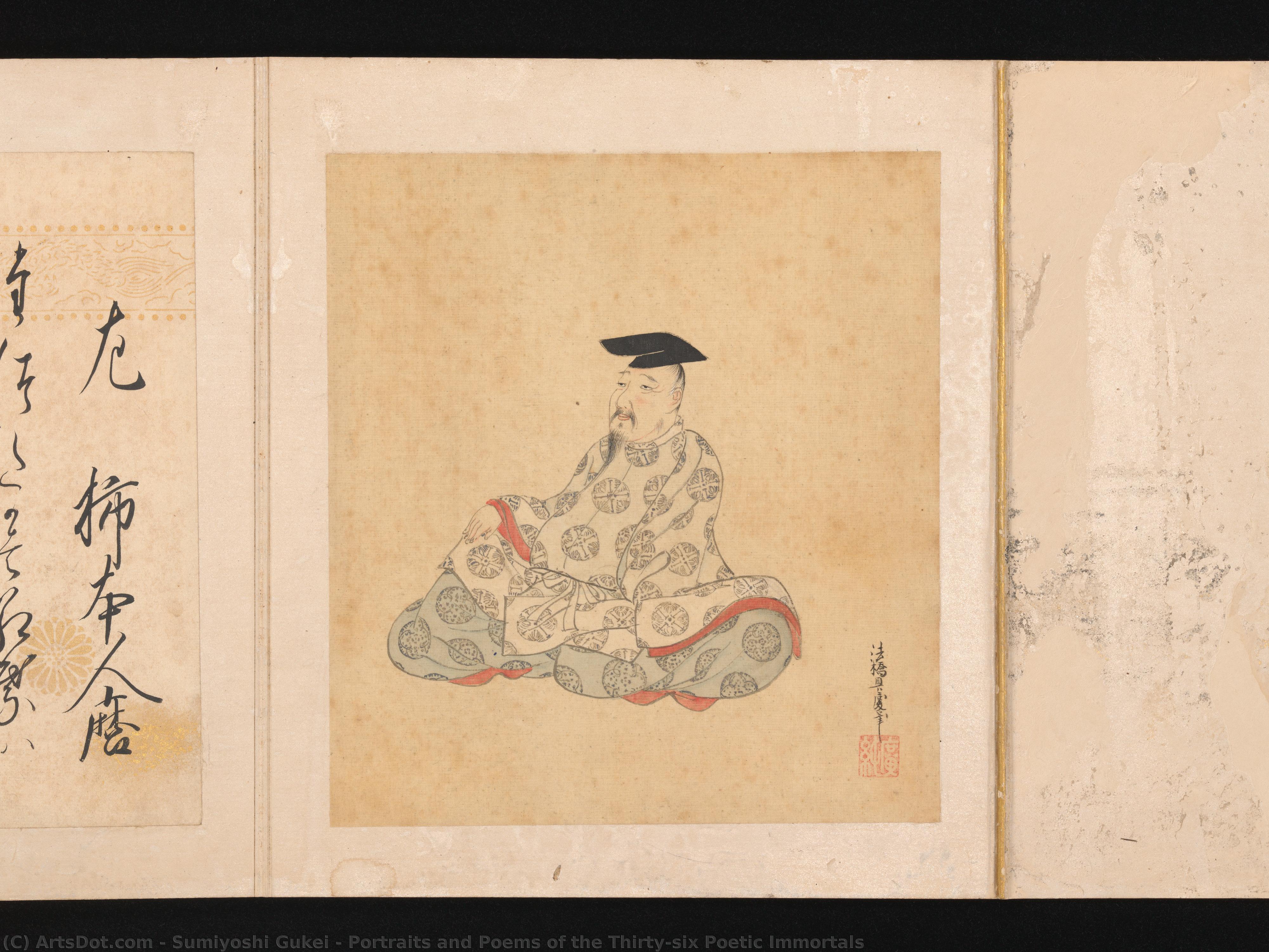 Portraits And Poems Of The Thirty-six Poetic Immortals — Sumiyoshi Hirozumi