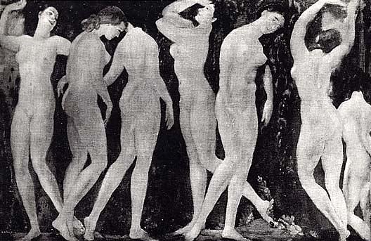 Without Pause Enters, Touches, Passes, (painting) — アーサー・b・デイヴィス