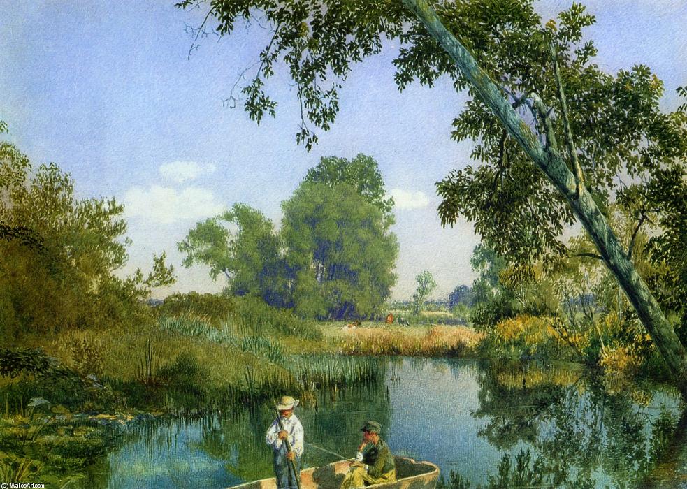Two Boys In A Rowboat — John William Hill