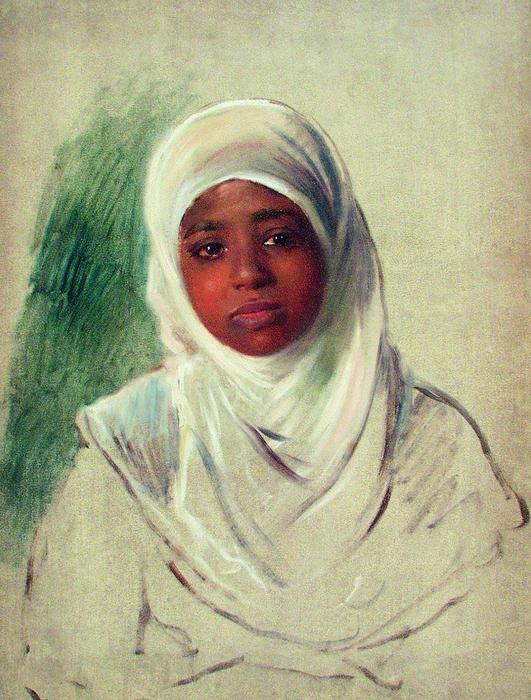 Girl In Burnous — Konstantin Yegorovich Makovsky