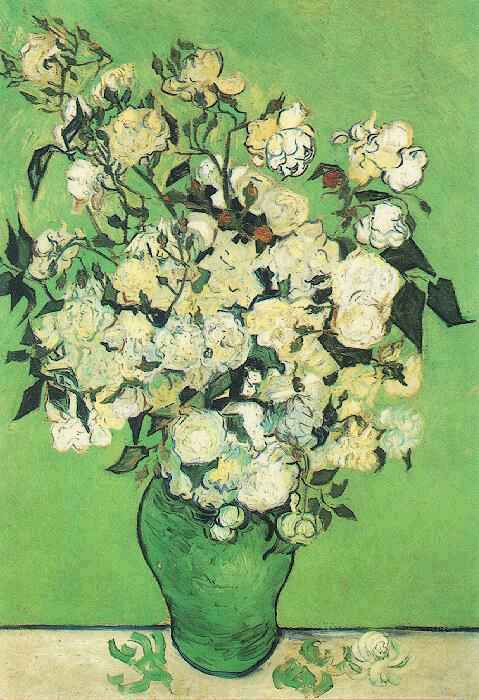 Still Life Pink Roses In A Vase — Vincent Willem Van Gogh