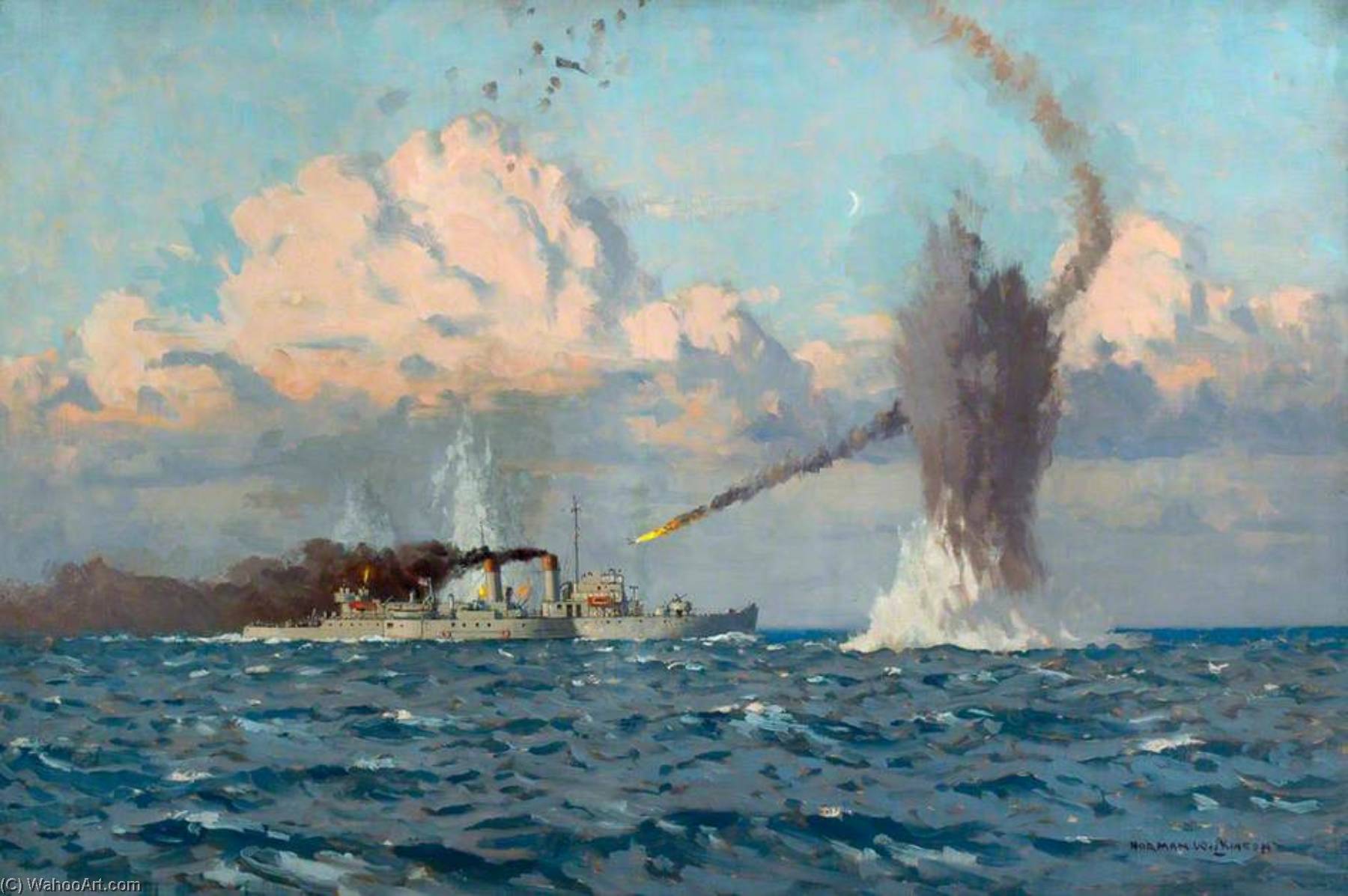 London, Midland And Scottish Railway Steamer Ss 'jupiter' (the Lms At War Series) — Norman Wilkinson