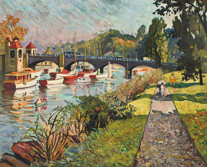 A Stroll By The Bridge — Richard Hayley Lever