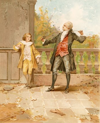 The Fencing Lesson — Edward Moran