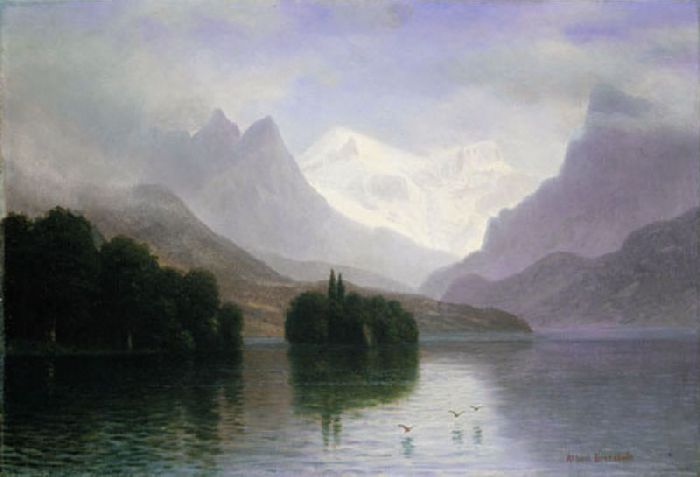 Mountain Scene — Albert Bierstadt