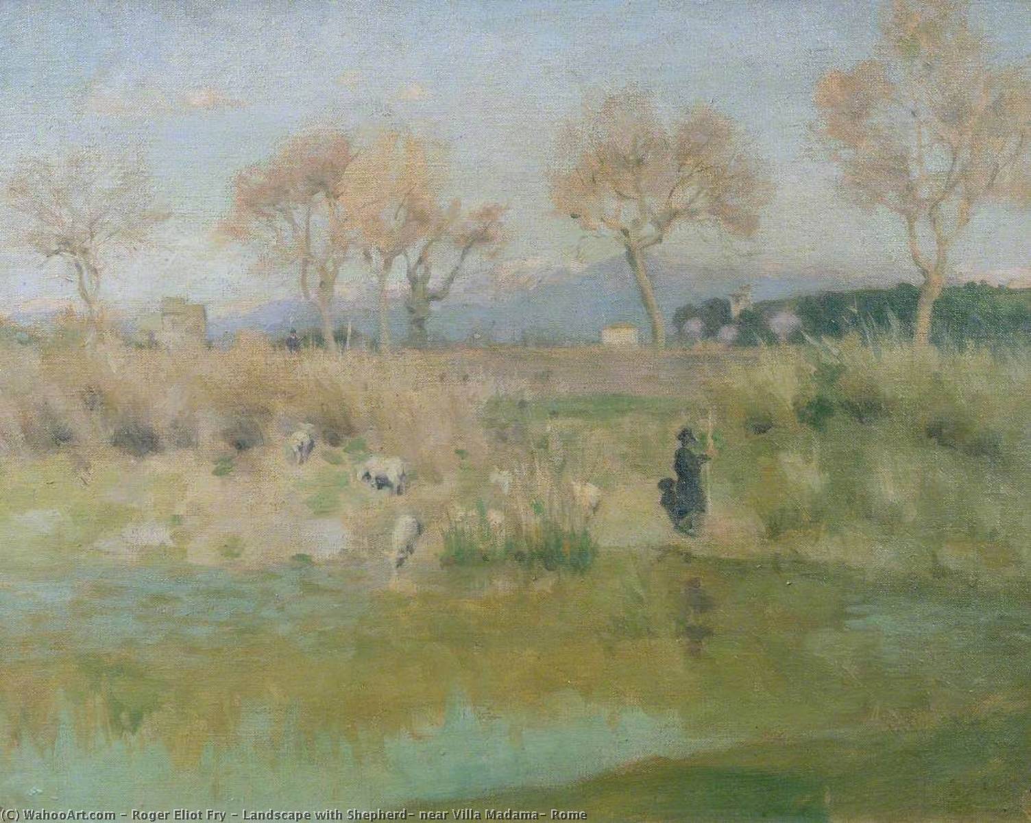 Landscape With Shepherd, Near Villa Madama, Rome — Roger Eliot Fry