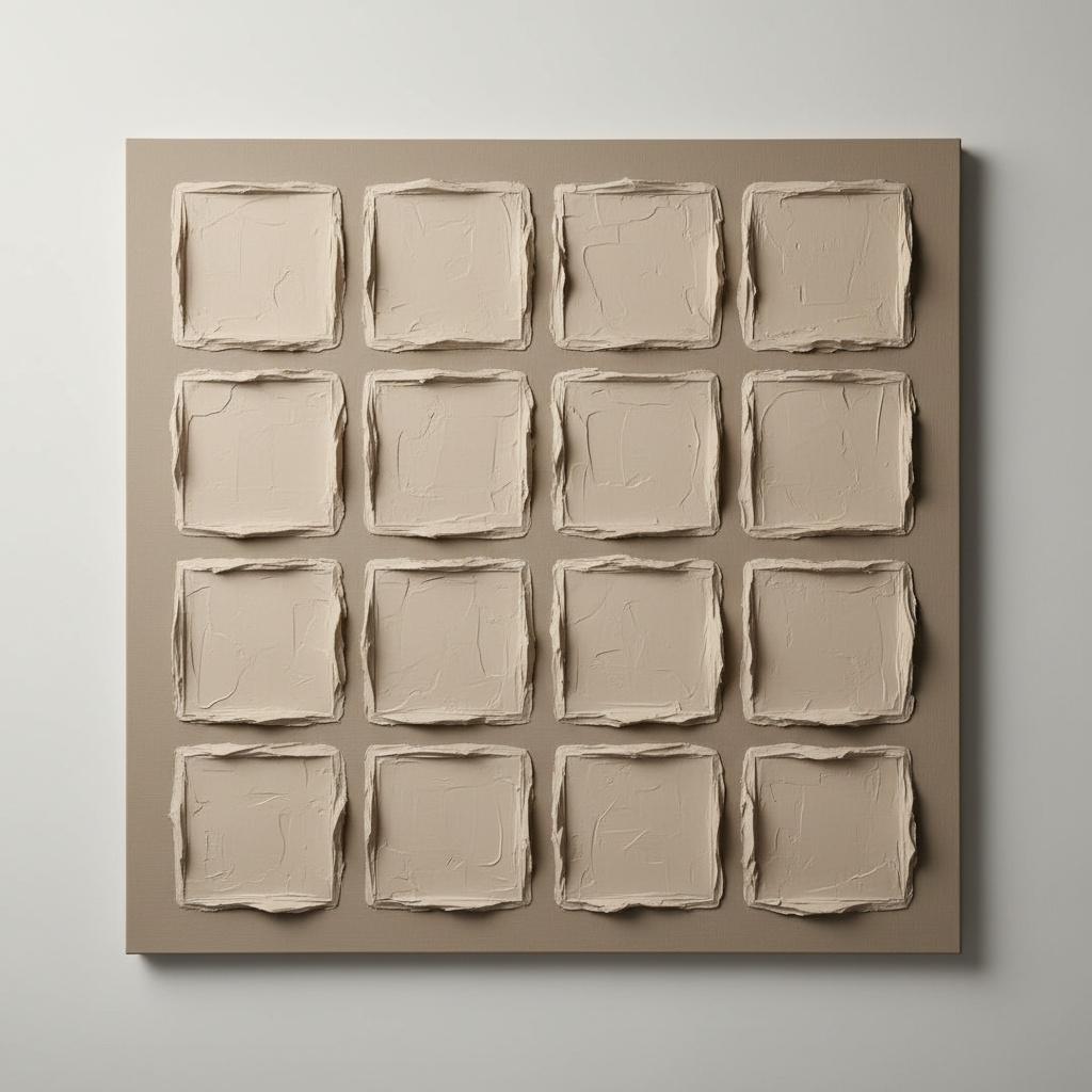 Monolithische Sandgitter: Eine Skulpturale Meditation Über Taktile Symmetrie Und Erdgebundene Schatten — David Moreau