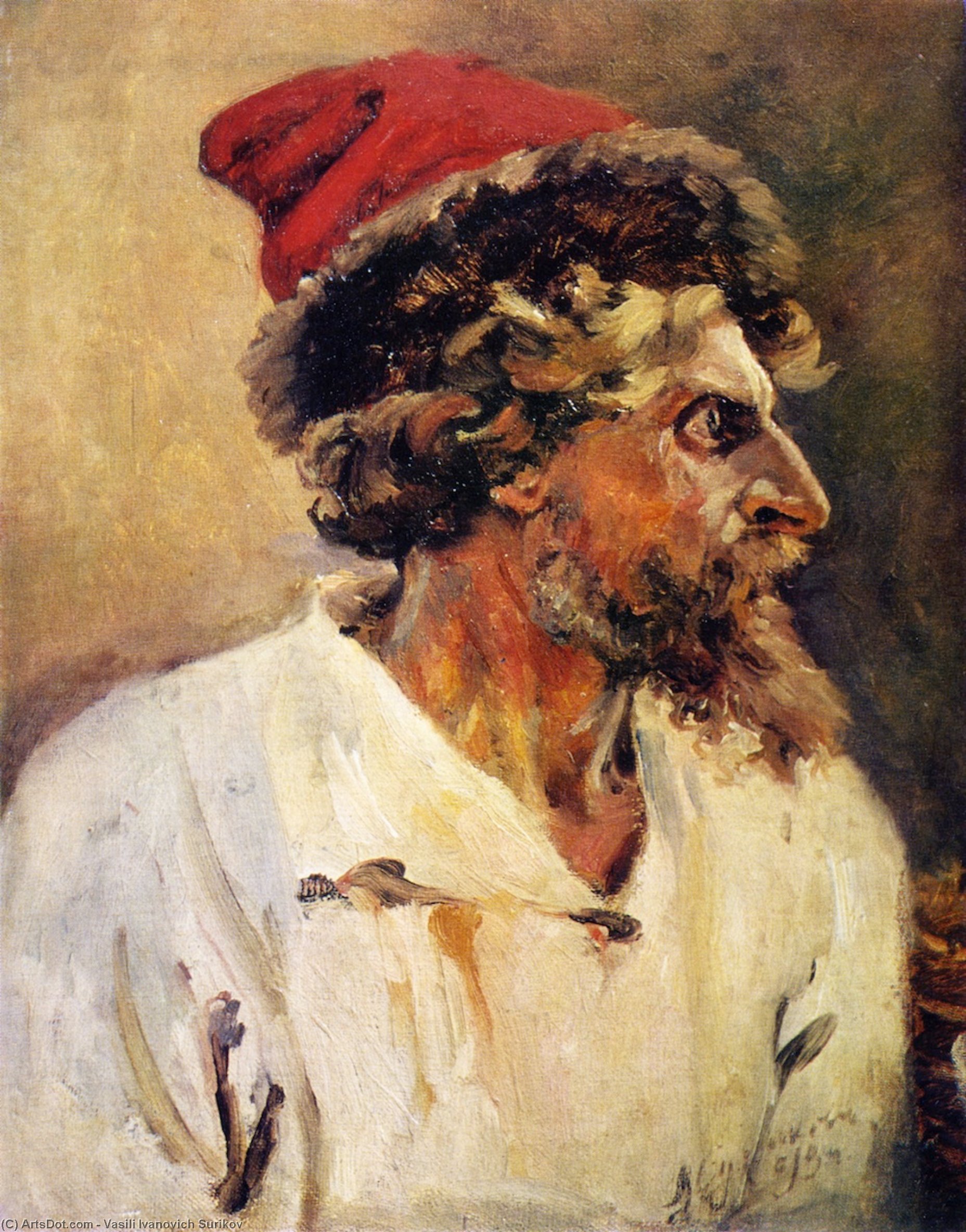 Strelets In A Cap (study) — Василий Иванович Суриков