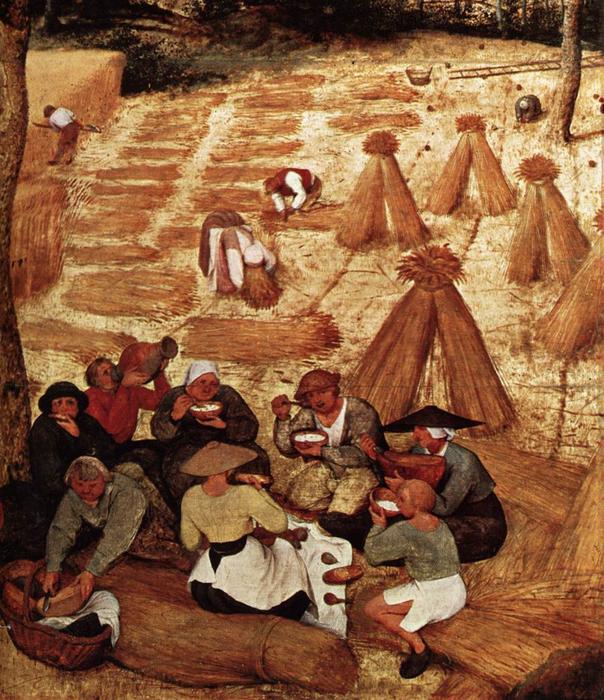 The Corn Harvest (detail) — Pieter Bruegel The Elder