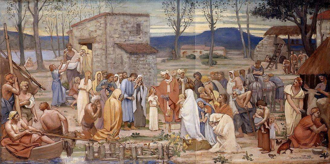The Childhood Of Saint Genevieve — Pierre Cécile Puvis De Chavannes