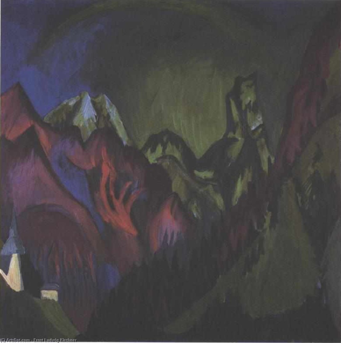 Trains Gorge Near Monstein — Ernst Ludwig Kirchner