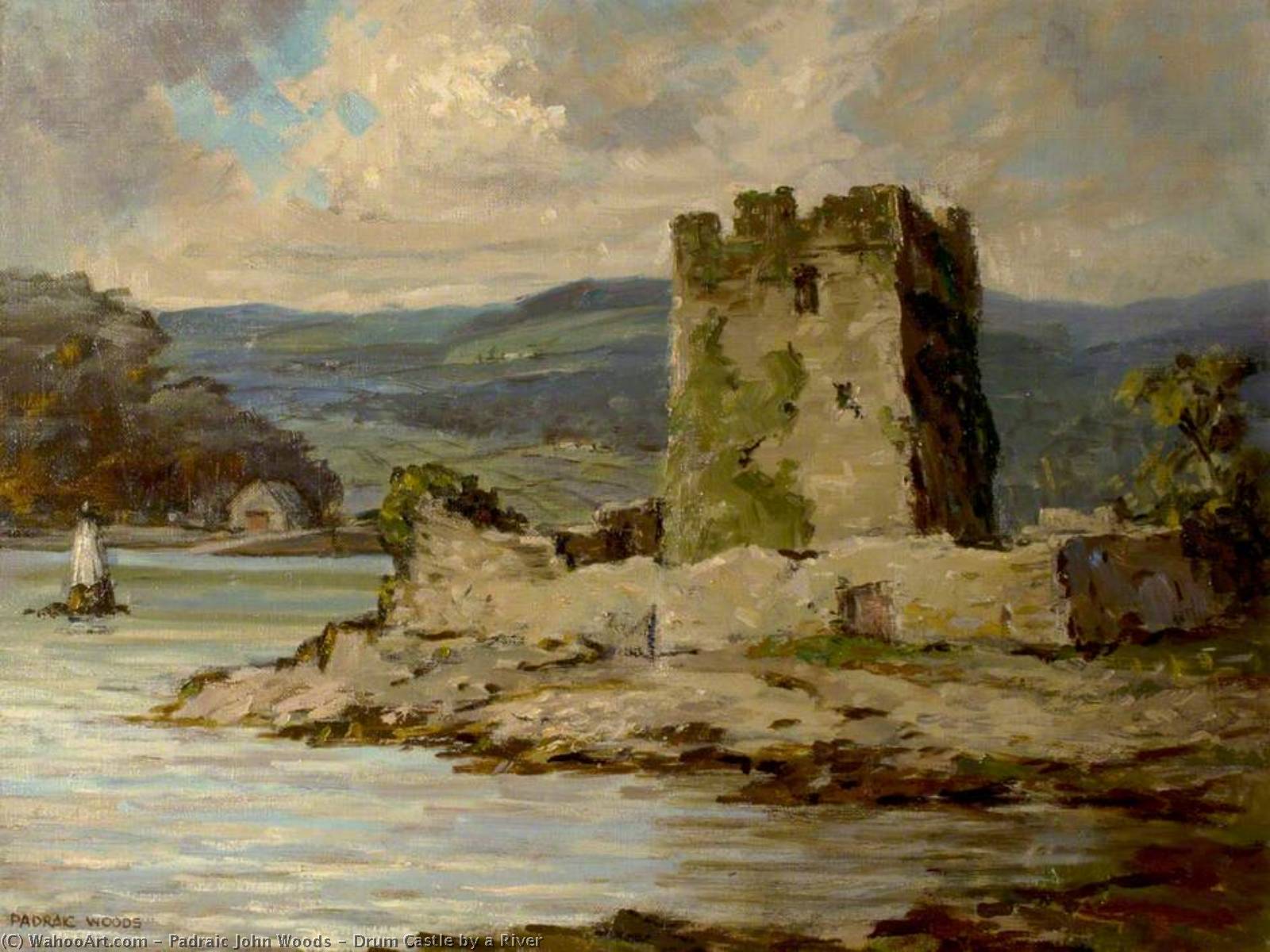 Drum Castle By A River — Padraic John Woods