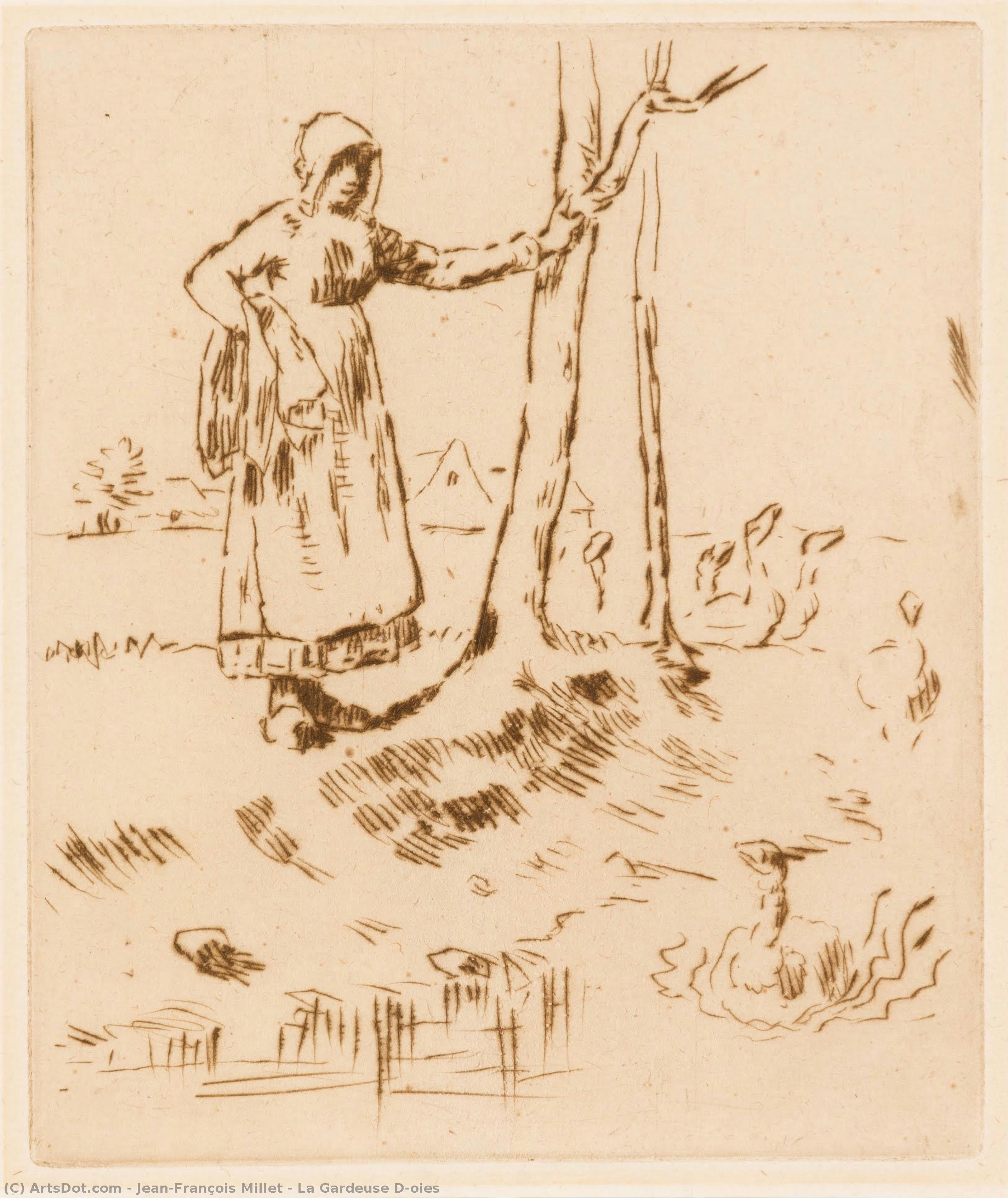 La Gardeuse D’oies — Jean-françois Millet