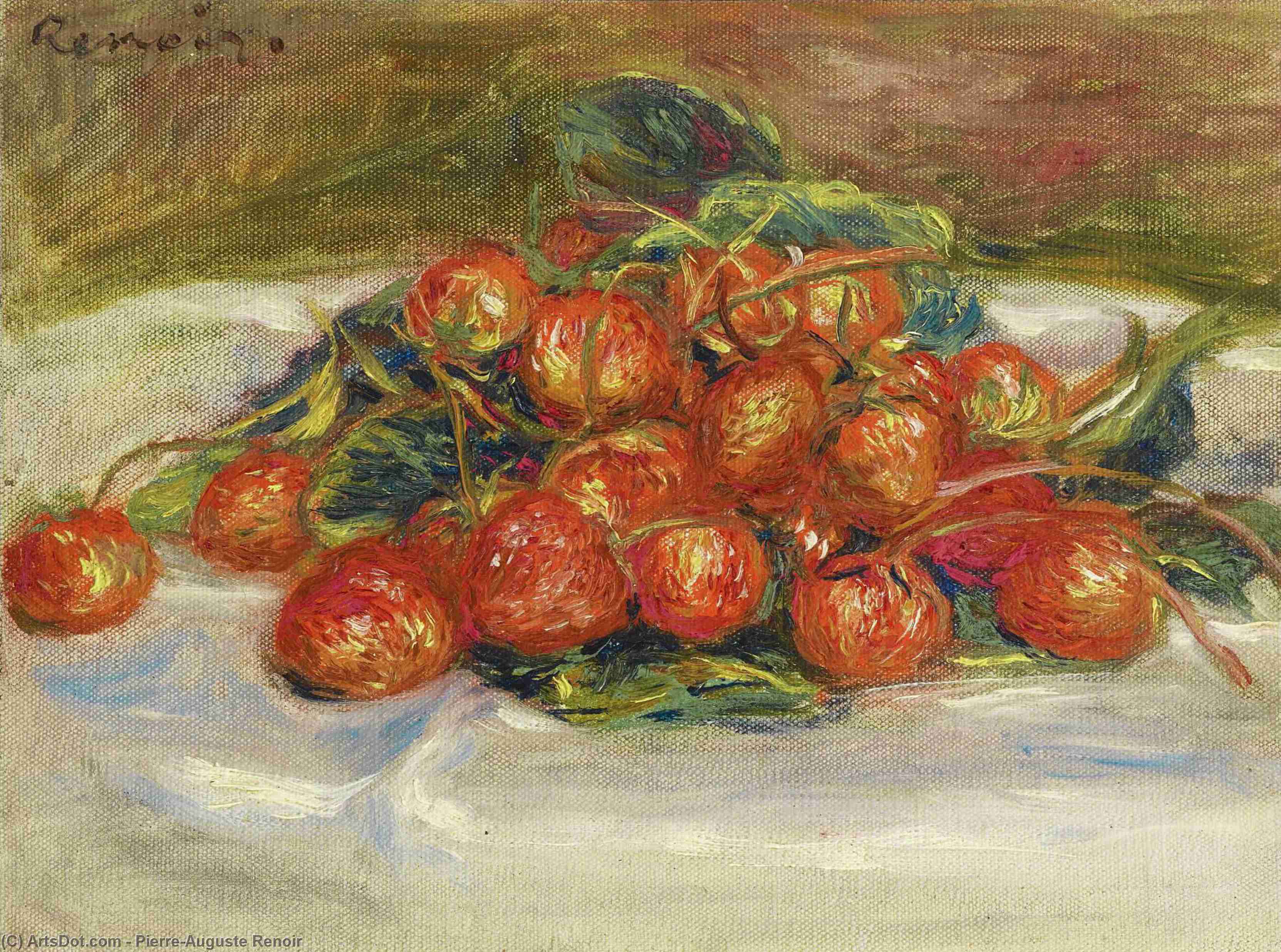 Still Life With Strawberries — Pierre-auguste Renoir