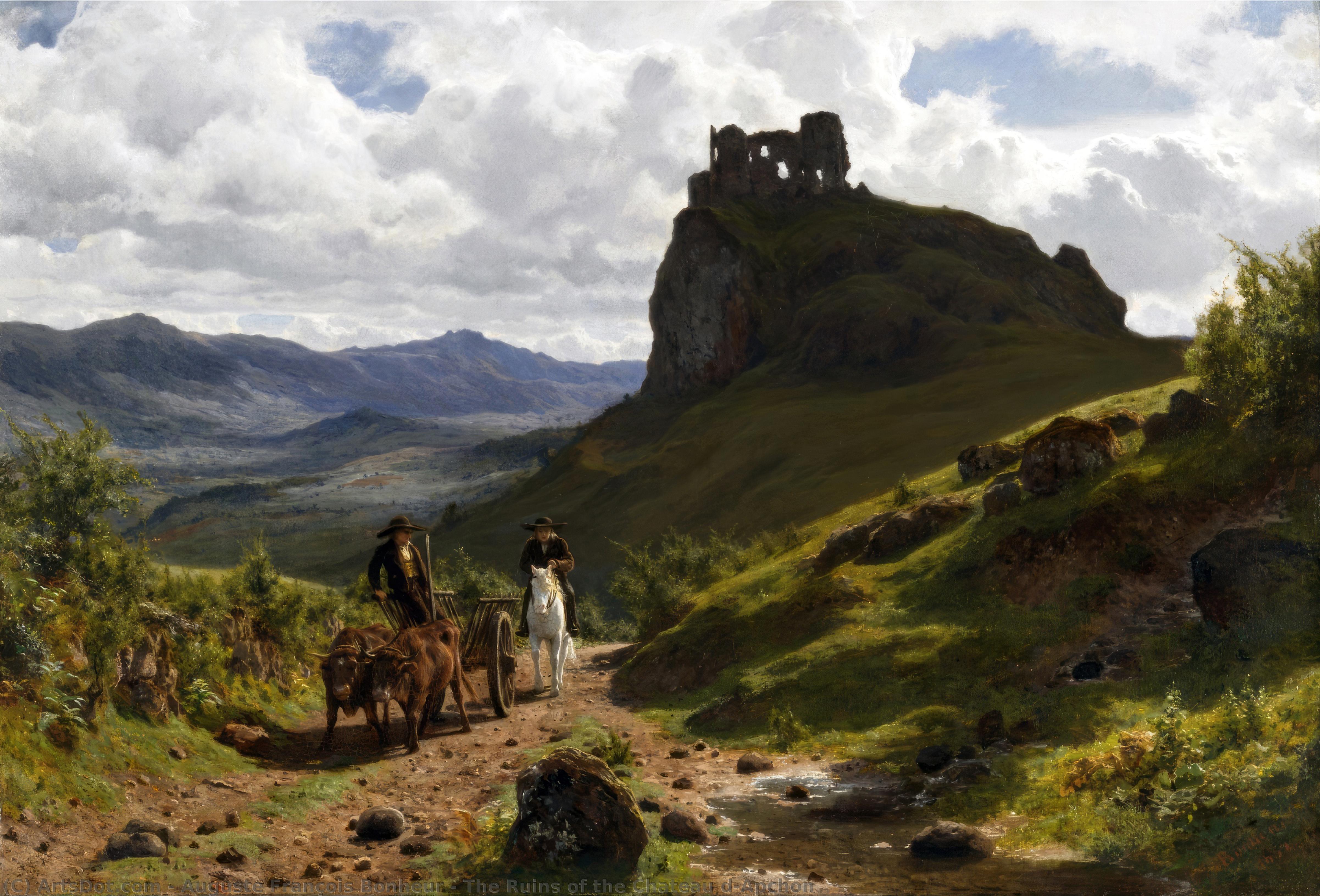 The Ruins Of The Chateau D’apchon — Auguste François Bonheur