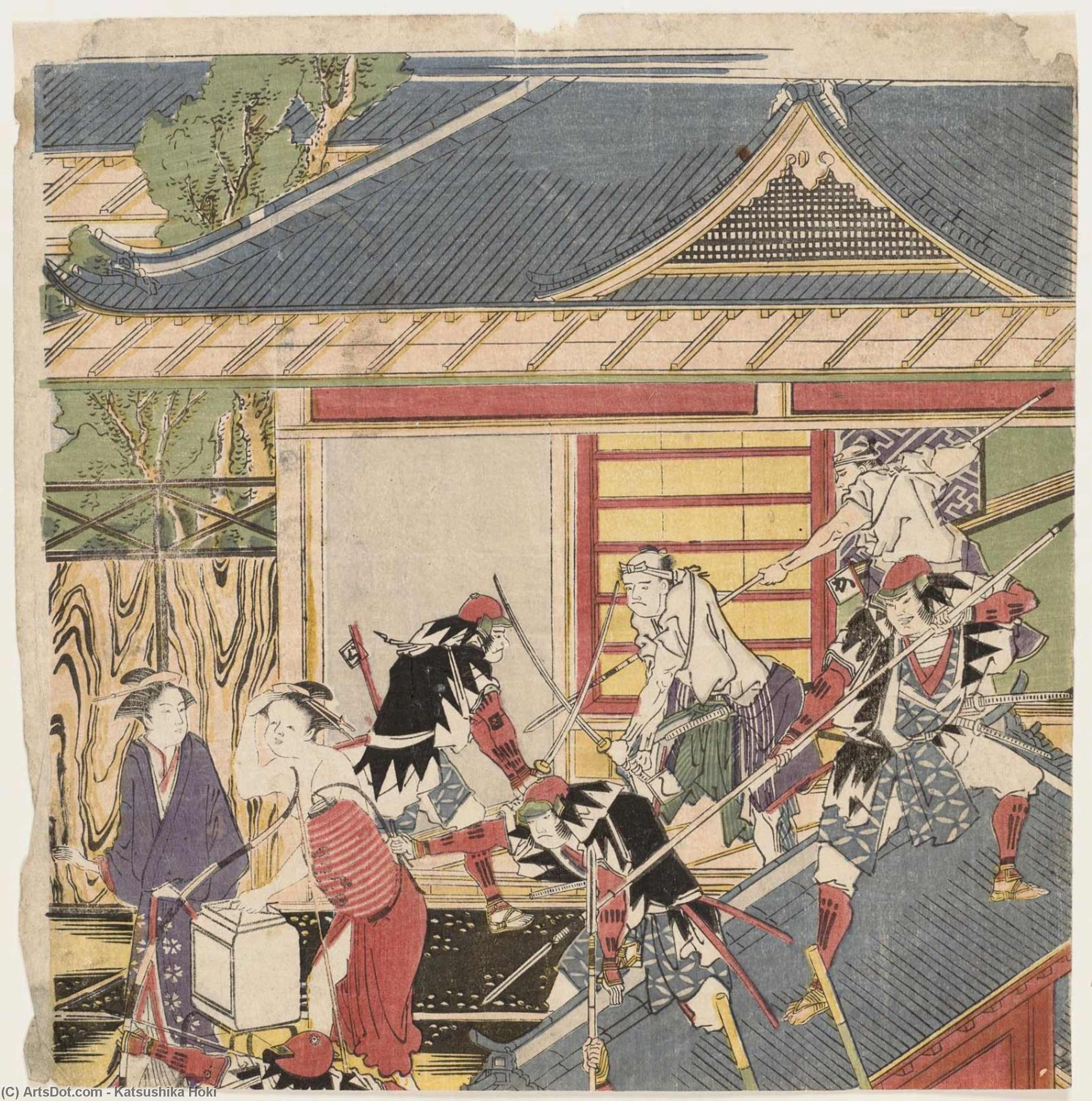 The Night Attack In Act Xi Of Chûshingura — Katsushika Hokusai