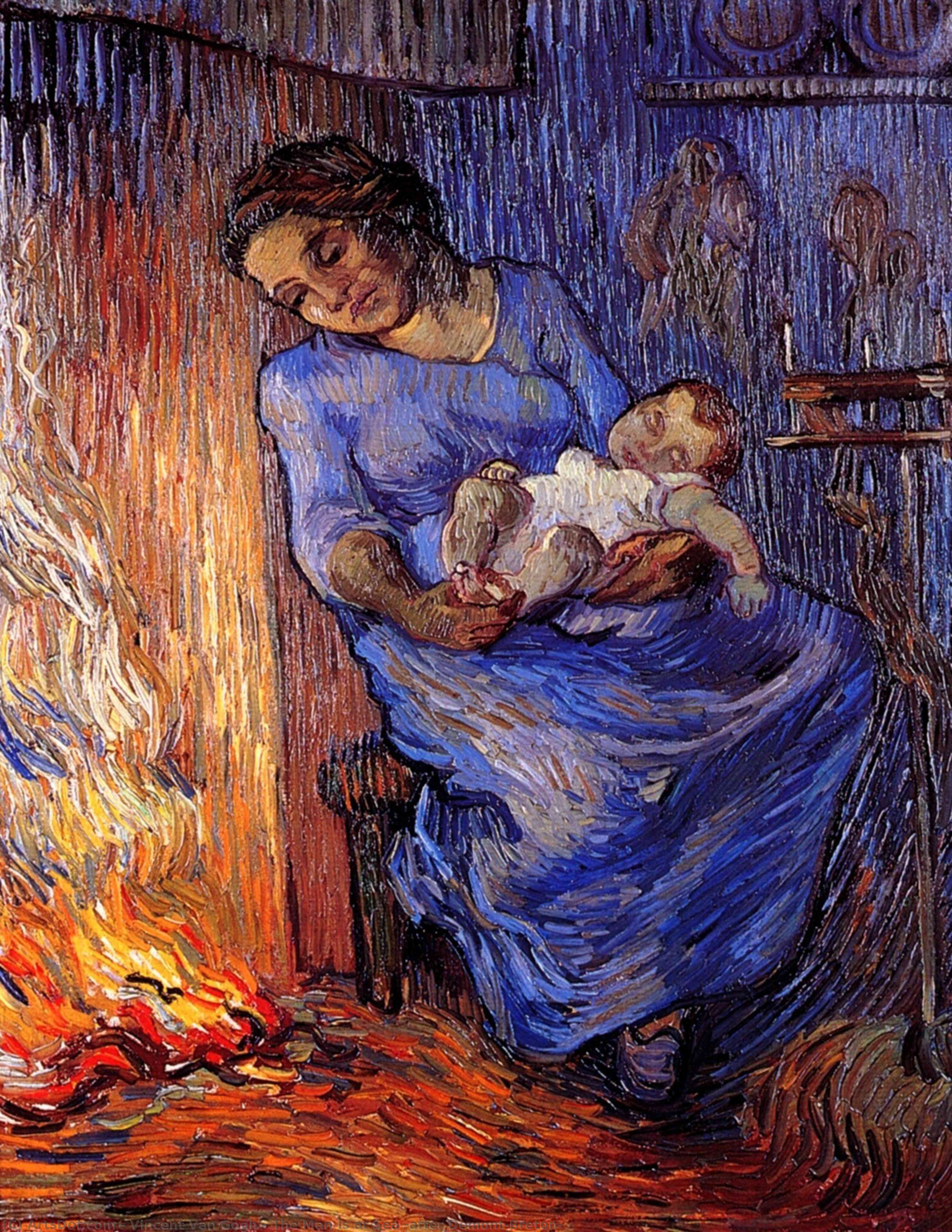 Der Mann Ist Auf See (nach Demont-breton) — Vincent Willem Van Gogh
