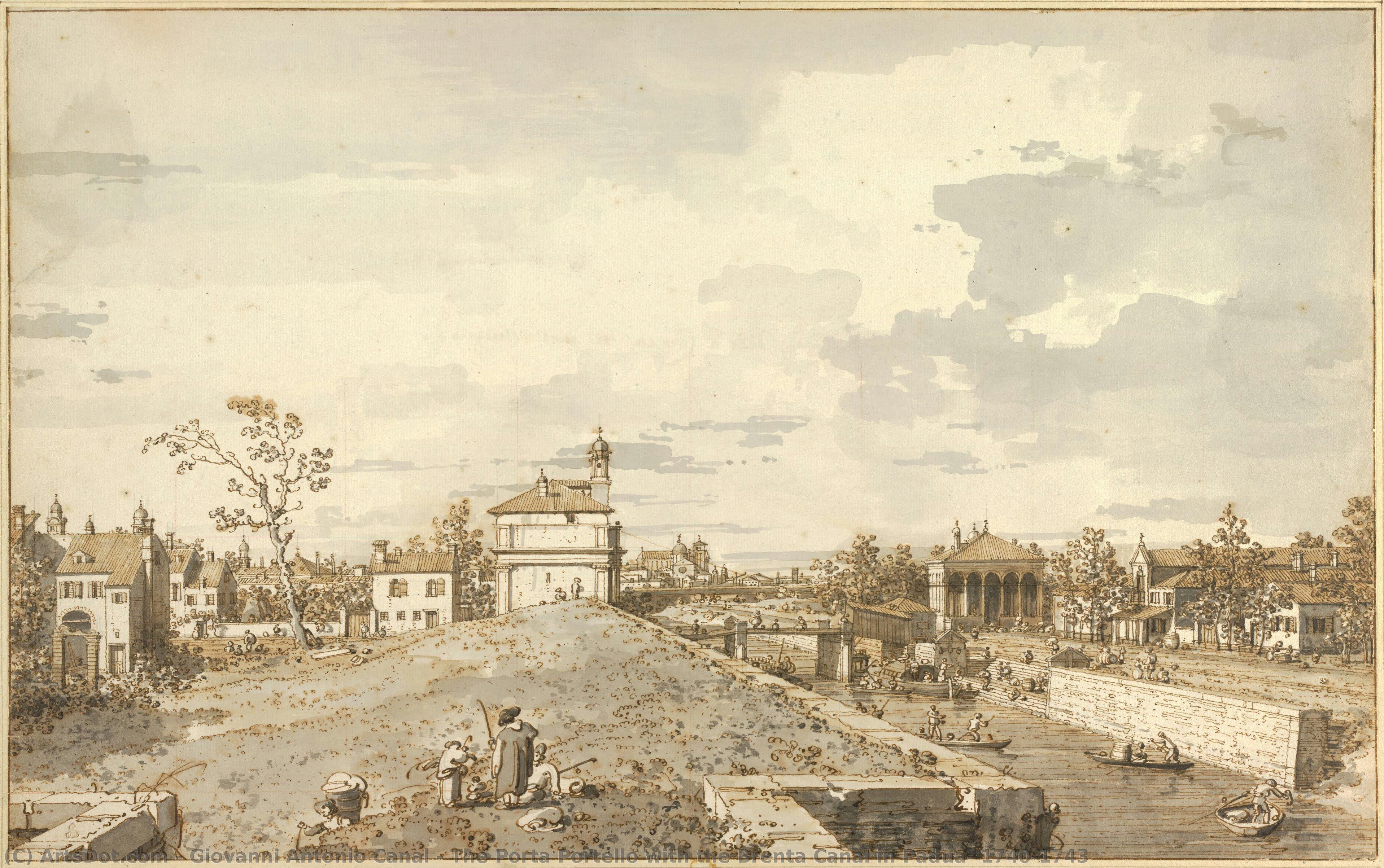 Die Porta Portello Mit Dem Brenta-kanal In Padua, 1740-1743 — Giovanni Antonio Canaletto
